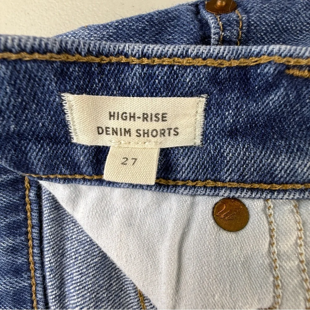 Madewell High Rise Button Fly Denim Shorts Size 27